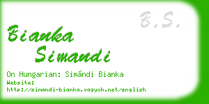 bianka simandi business card